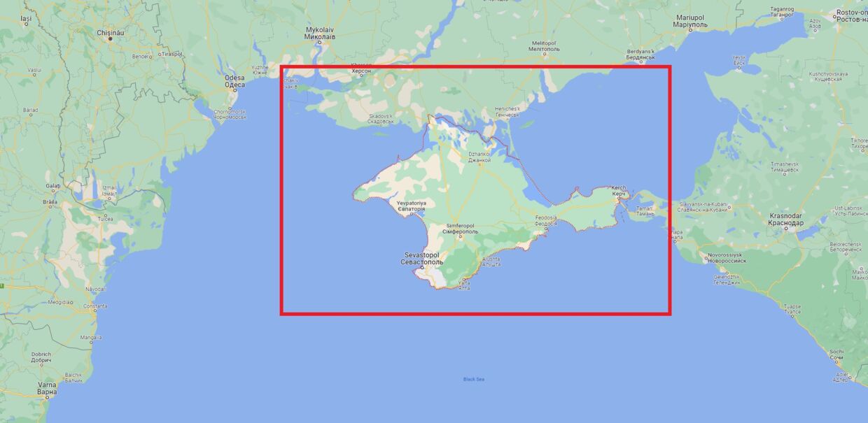 Foto: Google Maps. Krim-halvøen.