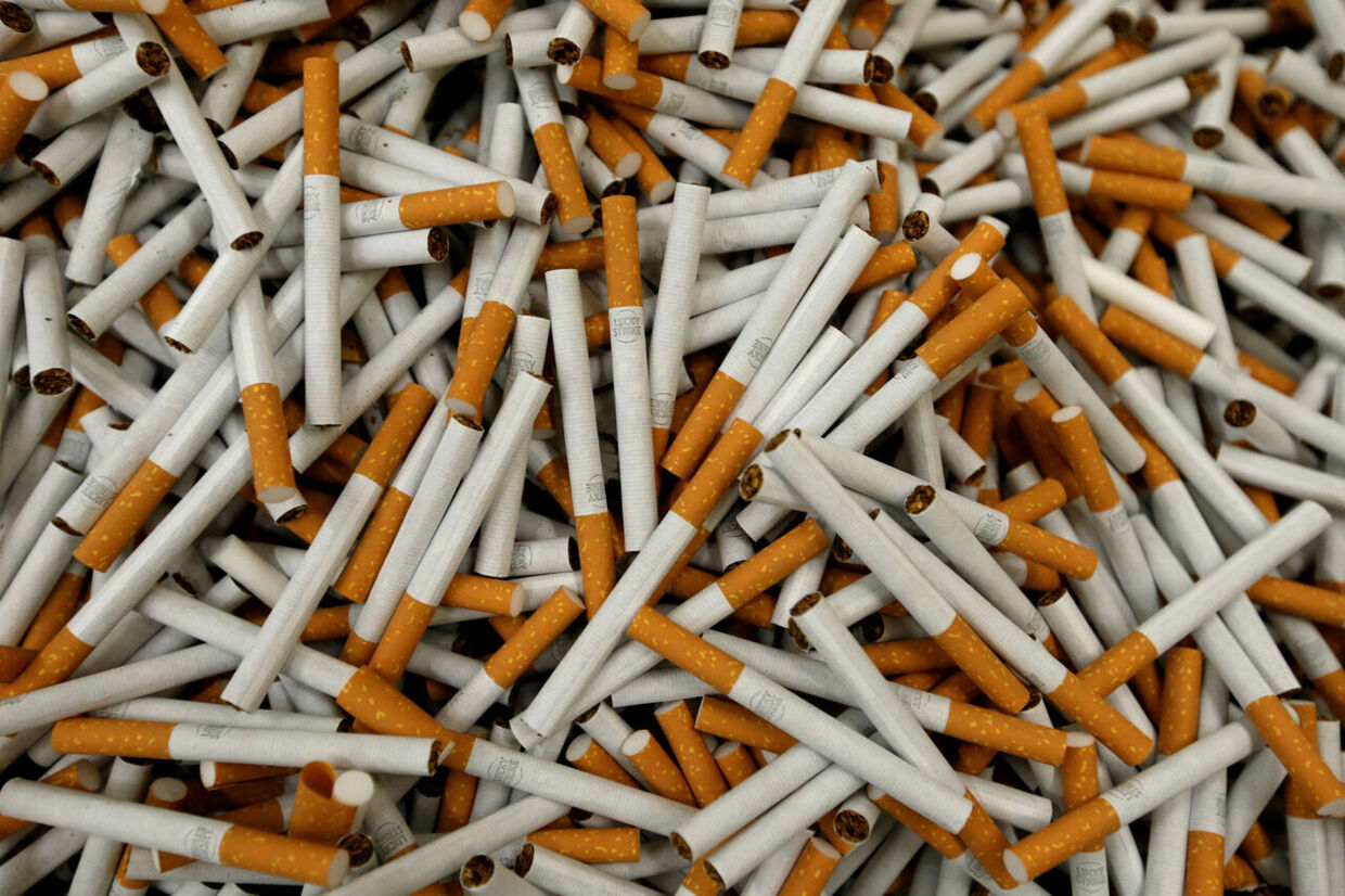 Lucky Strike-cigaretter under produktion i Tyskland. Arkivfoto fra 2014.