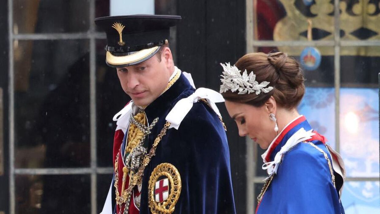 Prins William og prinsesse Kate havde en vigtig rolle ved kroningen. 