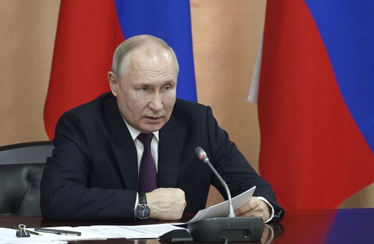 Her ses Putin under et møde den 19. maj.