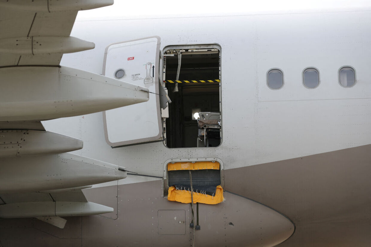 Asiana Airlines' Airbus A321 plane, of which a passenger opened a door on a flight shortly before the aircraft landed, is pictured at an airport in Daegu, South Korea May 26, 2023. Yonhap via REUTERS ATTENTION EDITORS - THIS IMAGE HAS BEEN SUPPLIED BY A THIRD PARTY. SOUTH KOREA OUT.NO RESALES.NO ARCHIVES.