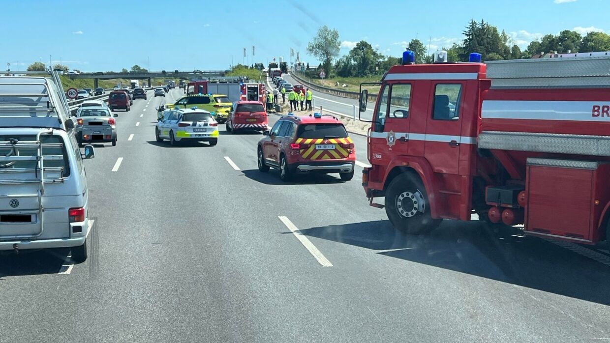 Der er sket et uheld på Fynske Motorvej fredag eftermiddag, og det har skabt kø.