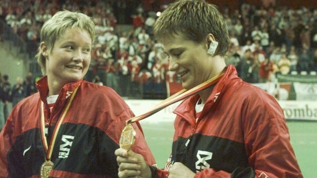 Anja Andersen med VM-guldet.