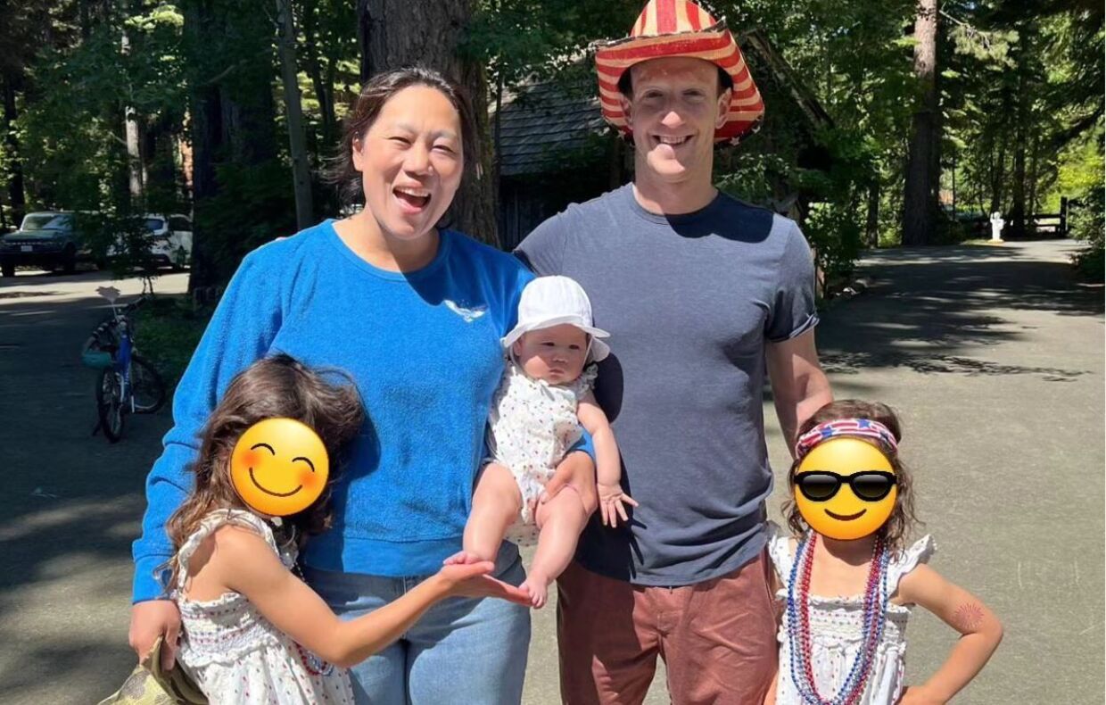 Det er dette foto af familien Zuckerberg, der viser en ny tendens. Og nej, det er altså ikke hans hat, folk diskuterer.