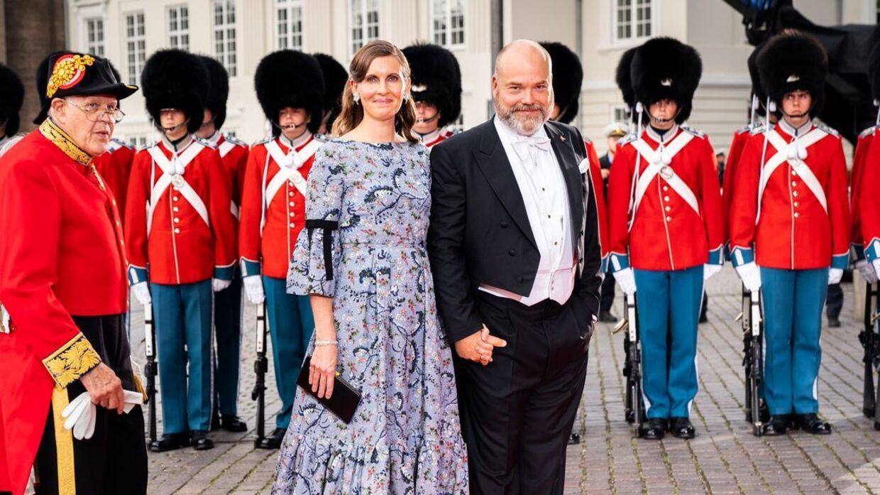 Anders Holch Povlsen og hans kone Anne var gæster ved dronningens 50 års regeringsjubilæum.