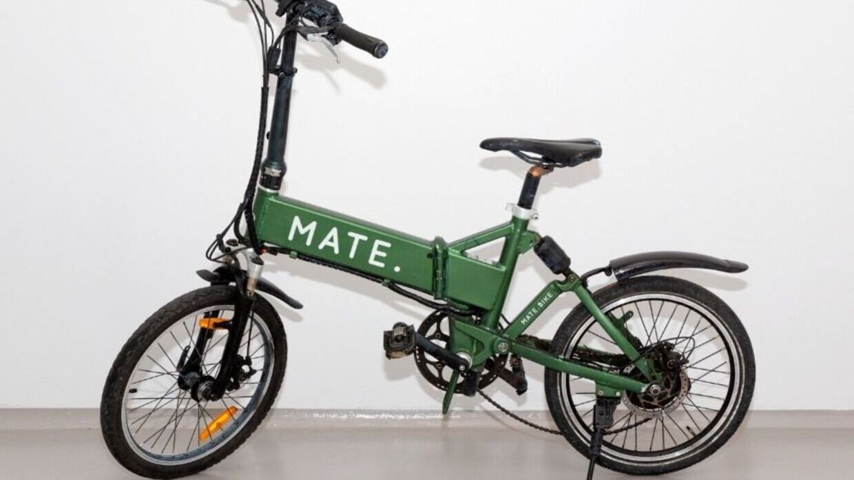 Denne elcykel af mærket Mate blev brugt ved drabet på den 30-årige rocker.