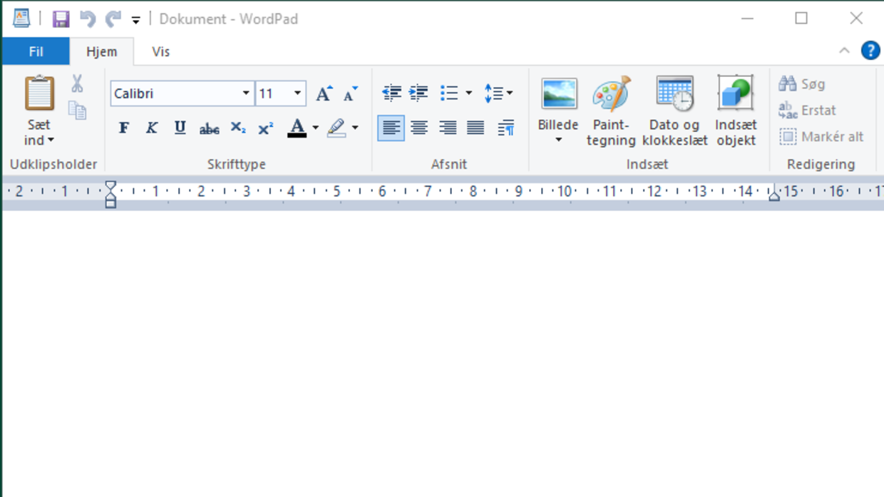 Sådan ser WordPad ud i 2023, mens det synger på sidste vers.