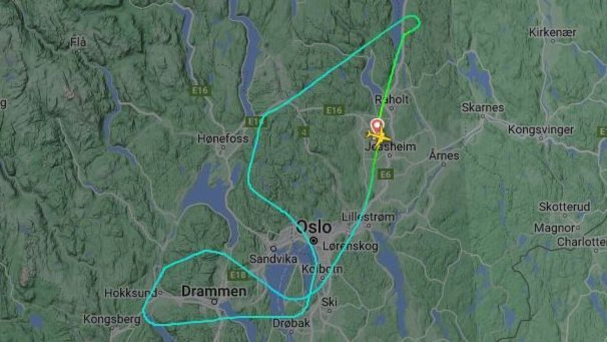 Flyet måtte vende om og returnere til Oslos lufthavn på grund af tekniske problemer.