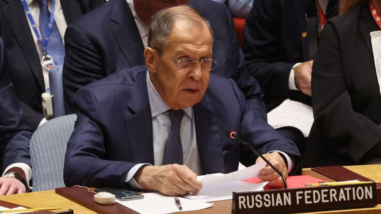 Sergey Lavrov talte også i Sikkerhedsrådet onsdag aften. 