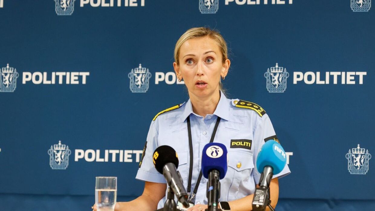 Politiinspektør Cecilie Pedersen orienterede på pressemødet onsdag aften om den tragiske hændelse. 