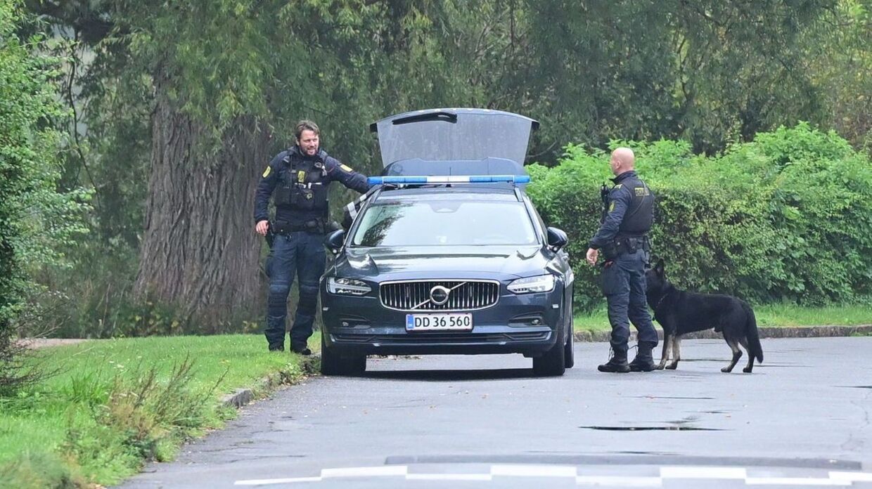 Politiet undersøgte området i Brønshøj med hunde.