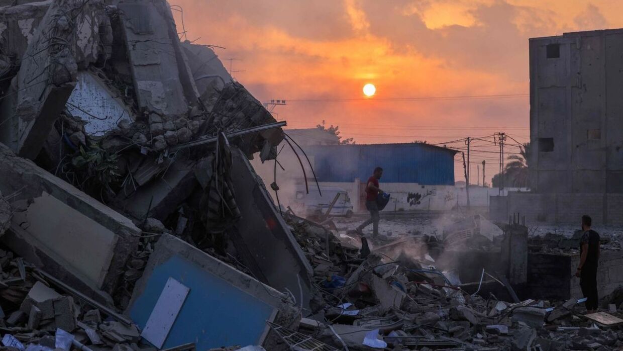 Ruiner i Gaza efter Israels luftangreb.
