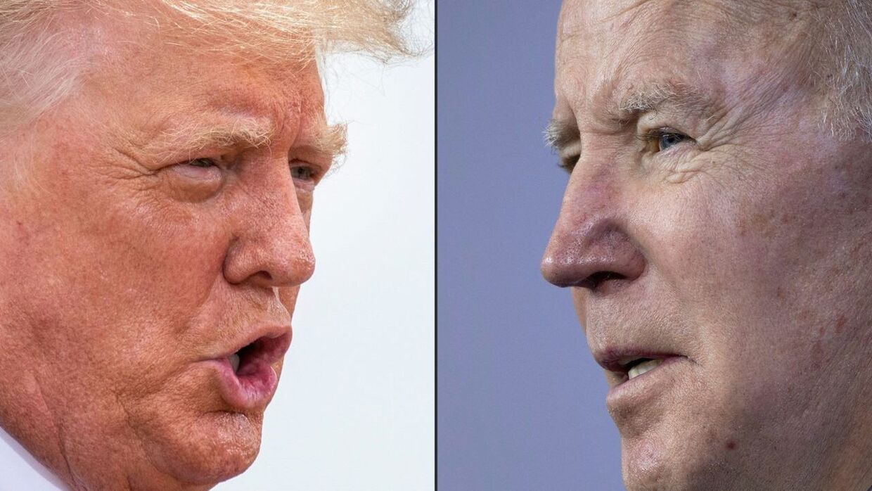 Donald Trump og Joe Biden kan ende med at mødes i endnu en direkte valgduel, når der skal afholdes præsidentvalg i USA i november 2024.
