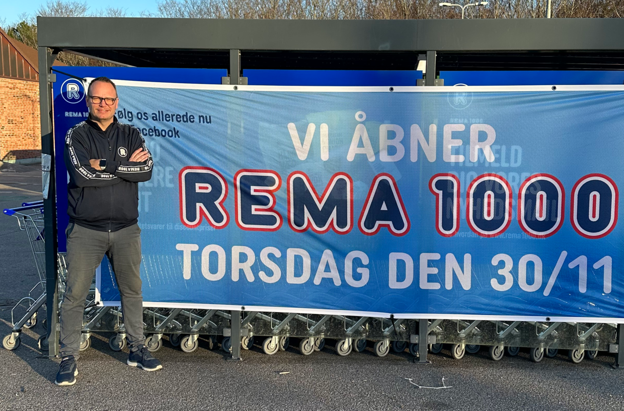 Brian Christensen er købmand i den nye Rema 1000 i Skibby.