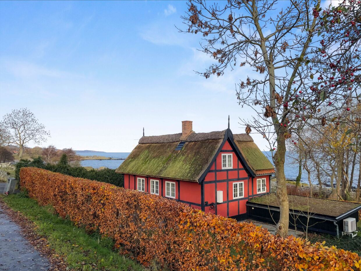 Anders Breinholt lille sommerhus ved vandet nær Svaneke på Bornholm er blevet sat til salg. Foto: Löwe Bruun Bornholm.