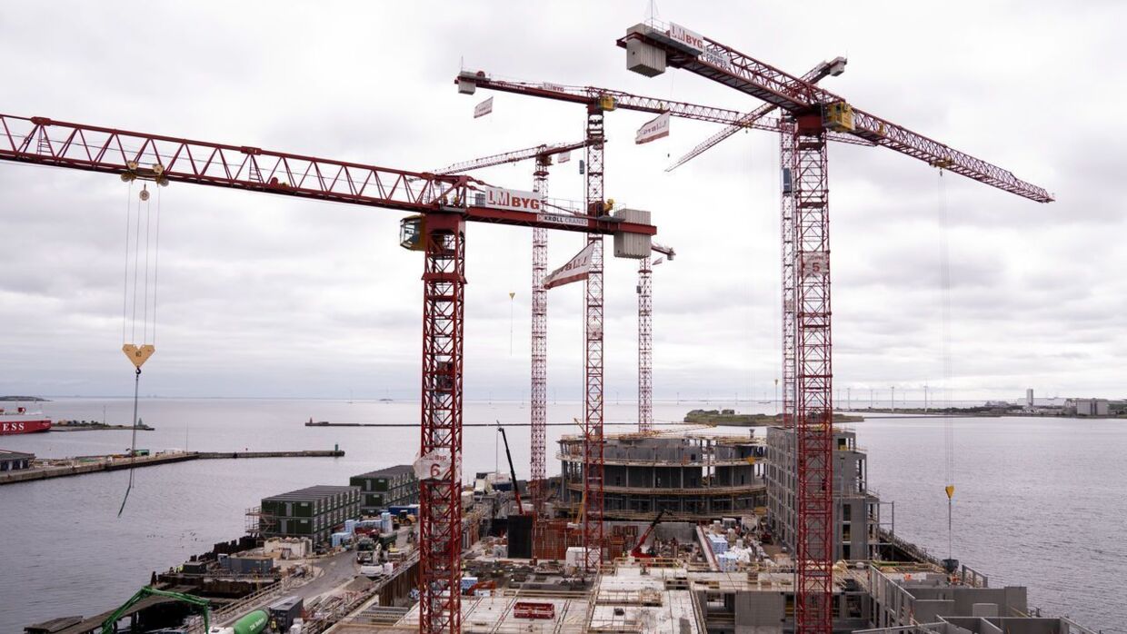 Arkivfoto af byggeri af ejerlejligheder i Nordhavn i København