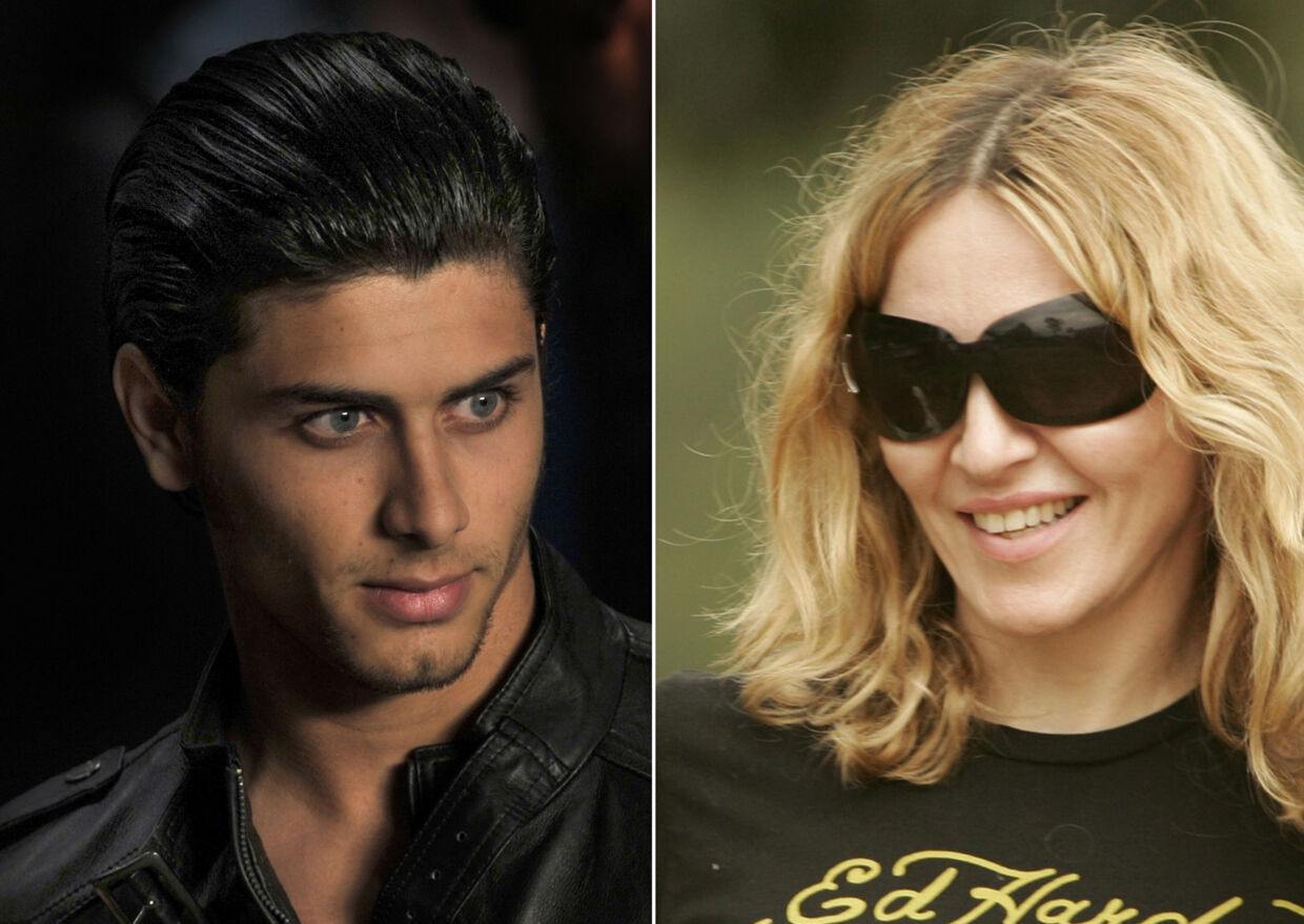 Den 22-årige model Jesus Luz og hans kæreste, den 51-årige Madonna.
