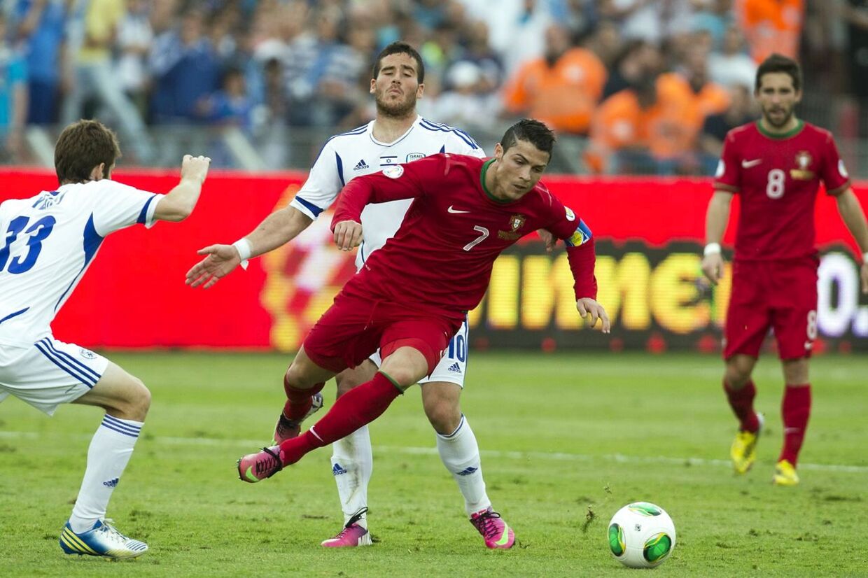 Cristiano Ronaldo lagde op til et enkelt mål i Portugals 3-3 kamp mod Israel.