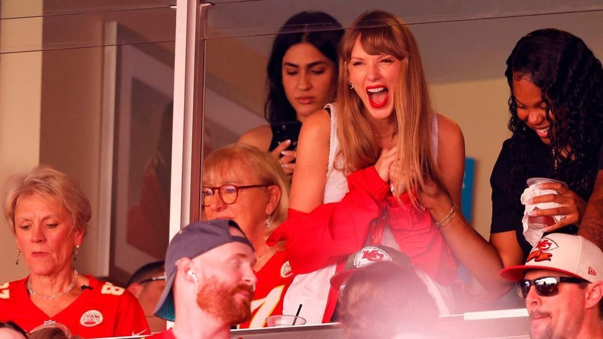 Taylor Swift til en kamp med Kansas City Chiefs i september sidste år.