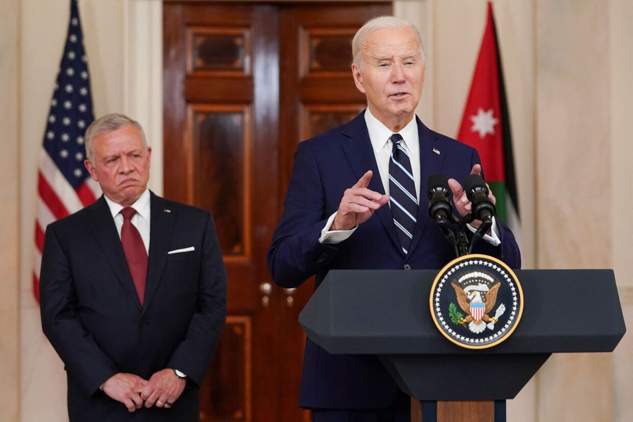Jordans kong Abdullah II mødes med den amerikanske præsident, Joe Biden, i Det Hvide Hus mandag 12. februar.