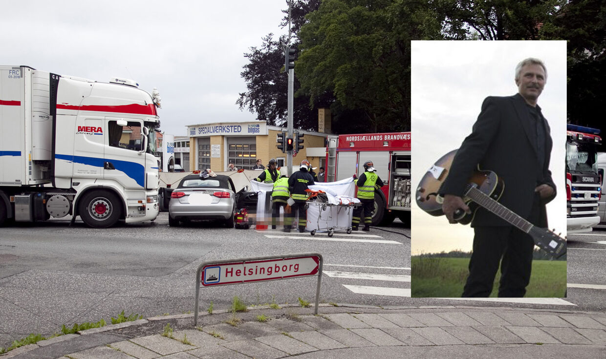 Den 55-årige Jørn Ole Rosendal Petersen mistede livet i en trafikulykke i Helsingør. Formentlig blev han dræbt, da en lastbil ikke nåede at bremse for rødt lys.