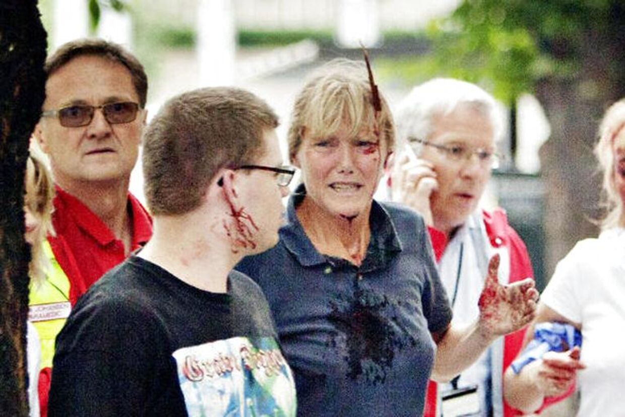 Line Nersnæs er tilbage på jobbet, efter hun fik en træsplint gennem hovedet under bombeangrebet den 22. juli sidste år i Oslo.