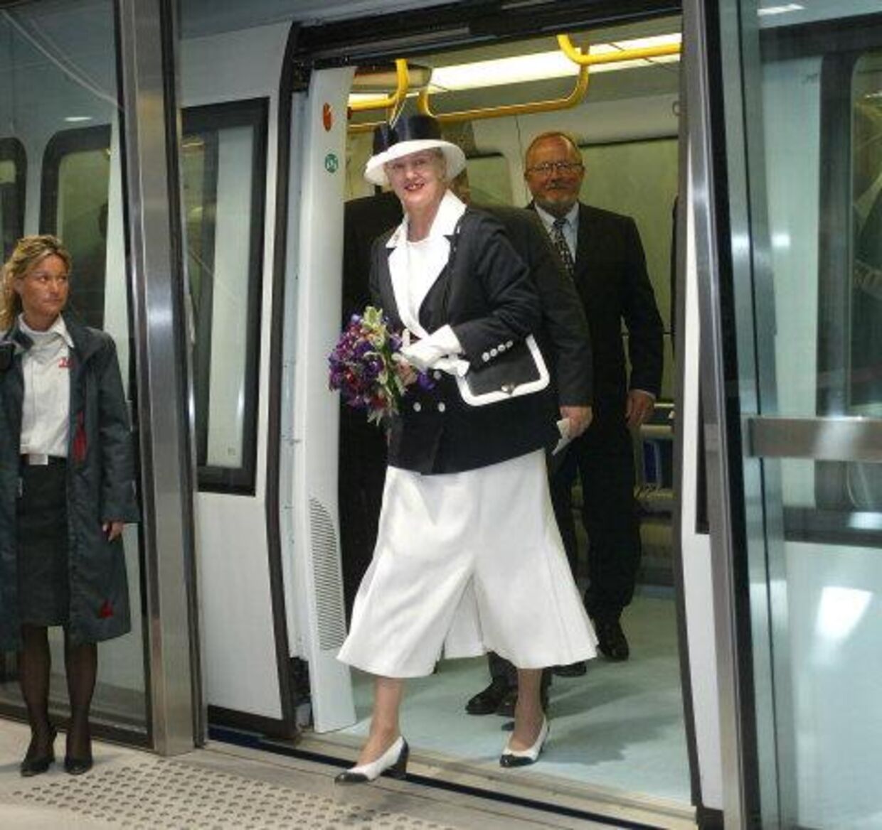 Dronningen var i topform og strålede som solen, da Frederiksberg fik sin metro. Foto: Keld Navntoft. &lt;p&lt;/p&gt;&lt;br&gt;