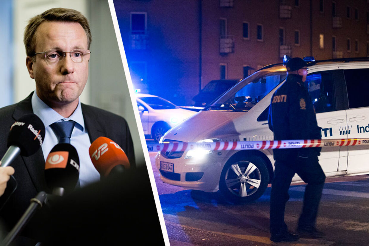 Justitsminister Morten Bødskov (S) holder munden lukket. DFs Peter Skaarup vil have ham til at offentliggøre en oversigt over skud- og voldsepisoder, der er banderelaterede.