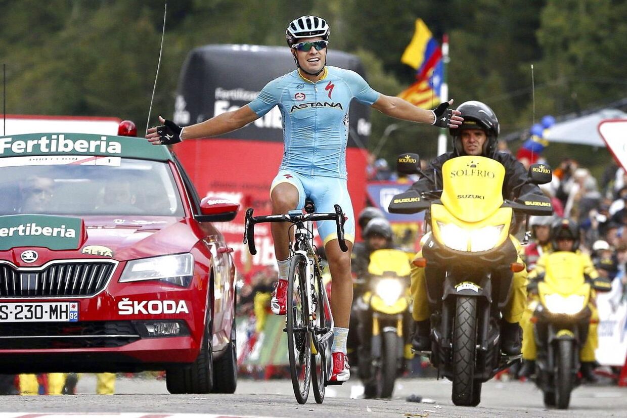 Mikel Landa er ny mand på Team Sky. Her ses spanieren under årets udgave af Vuelta á España, hvor det blev til en enkelt etapesejr.