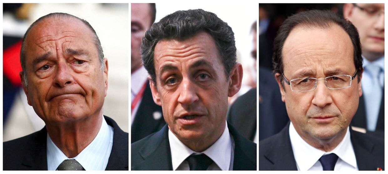 Ifølge WikiLeaks har den amerikanske efterretningstjeneste NSA overvåget tre franske præsidenters kommunikation i perioden 2006-2012.&nbsp; Det drejer sig om præsidenterne Jacques Chirac (1995-2007), Nicolas Sarkozy (2007-2012) og François Hollande (siden 2012).