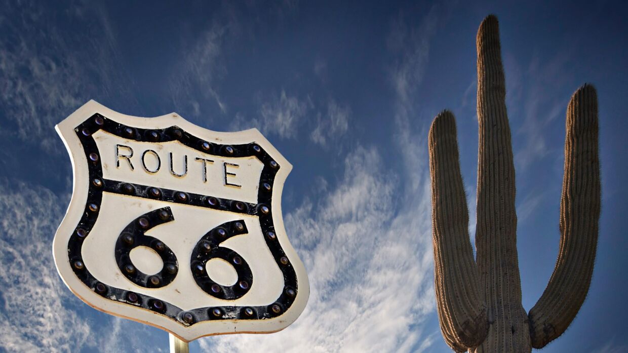 Route 66 er en af de mest kendte ruter i USA.