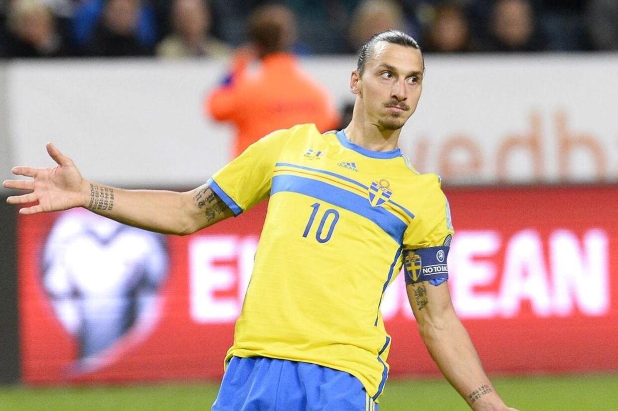 Zlatan Ibrahimovic skal op i mod Danmark i EM-playoff.