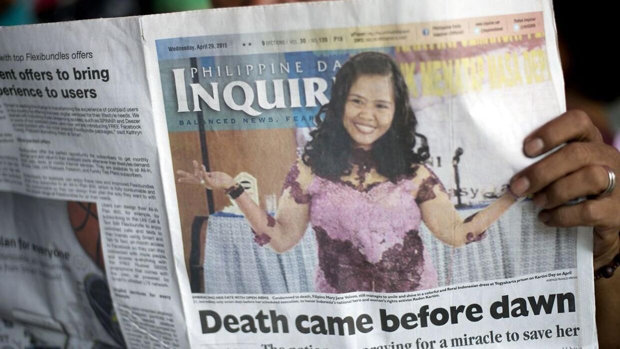 En avis var lidt for hurtig på aftrækkeren og kørte onsdag historien om, at Mary jane Veloso var blevet henrettet. Hendes henrettelse blev udsat.