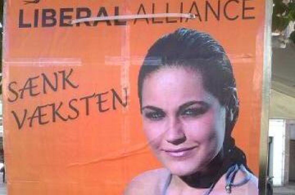Valgplakater med Amalie Szigethy hænger i disse dage rundt omkring i indre København.