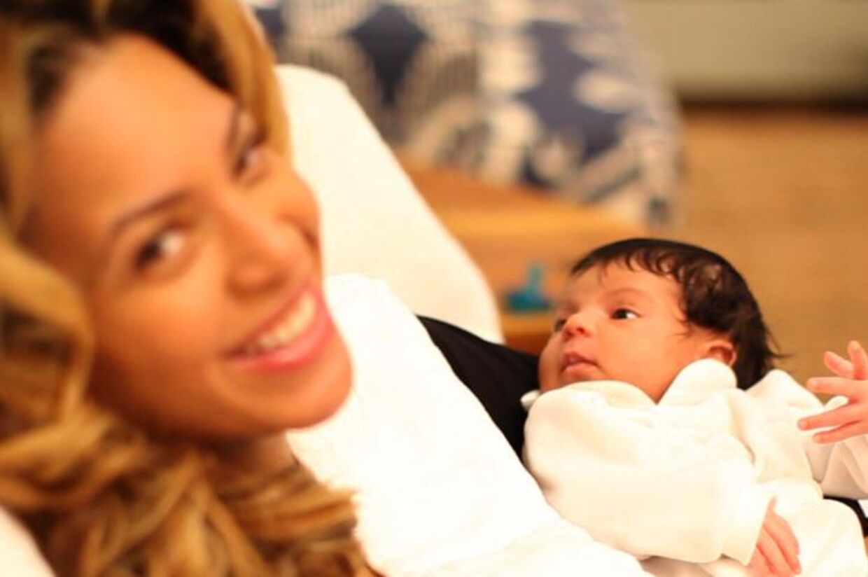 Her er Beyonce Knowles med verdens måske mest omtalte baby lige nu.&nbsp;