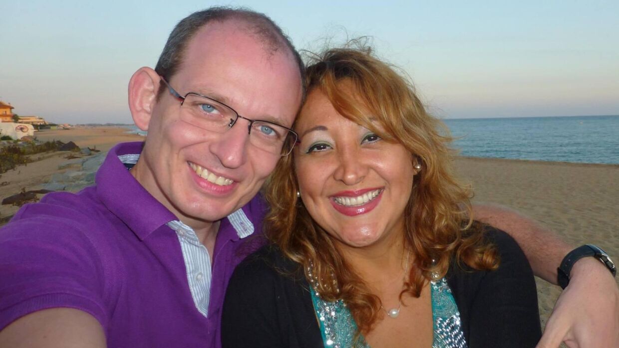 Adelma med sin mand, der også blev såret under angrebet i Bruxelles Lufthavn