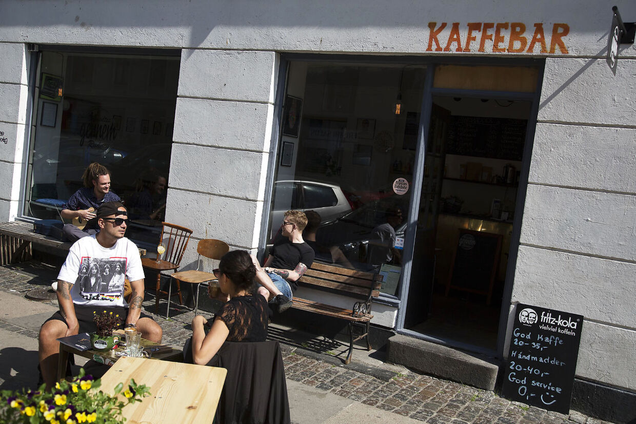 Kaffebaren »Vi Mødes Gennem Ruden« på Heimdalsgade på Nørrebro.
