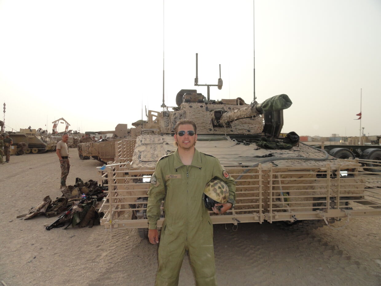 Magnus var skytte i den pansrede mandskabsvogn under sin anden udsendelse i Afghanistan i 2010. (Foto: privat)