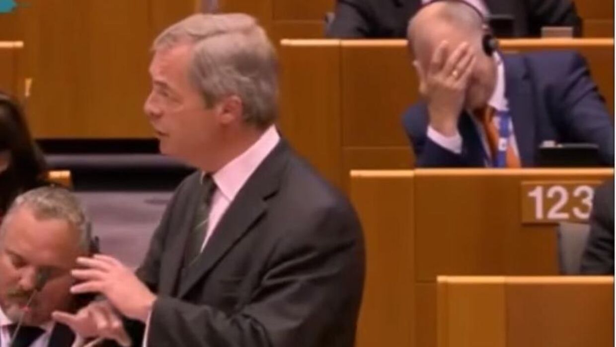 Nigel Farage i EU-parlamentet, screengrab