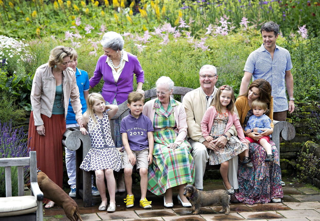 Den danske kongefamilie stiller gerne op til et familieportræt