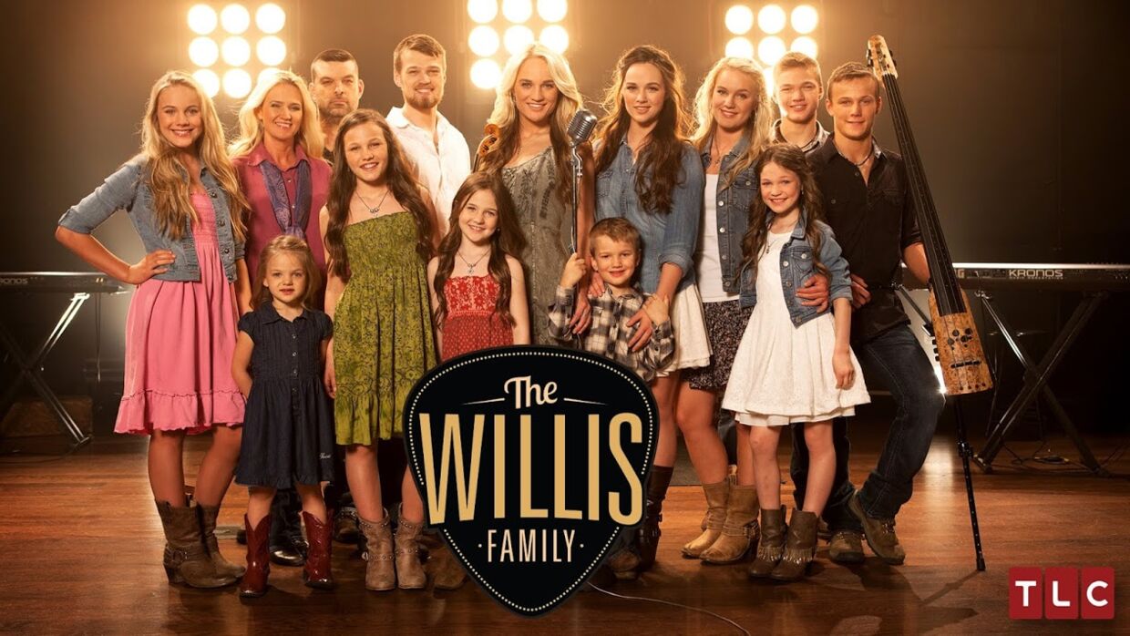 Pressefoto af storfamiliens program 'The Willis Family', der blev sendt på TLC
