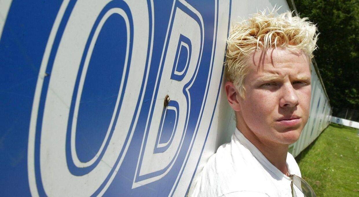 Mads Timm skiftede fra OB til Manchester United allerede som 16-årig. Her ses han på besøg i sin gamle klub tilbage i 2002
