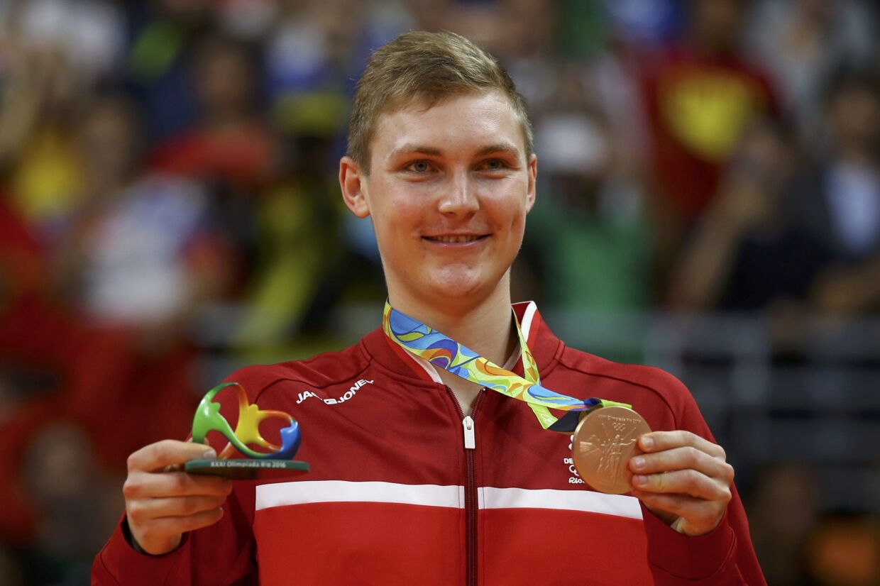 Ketcherkongen Viktor Axelsen scorer både på og uden for badmintonbanen. Reuters/Marcelo Del Pozo