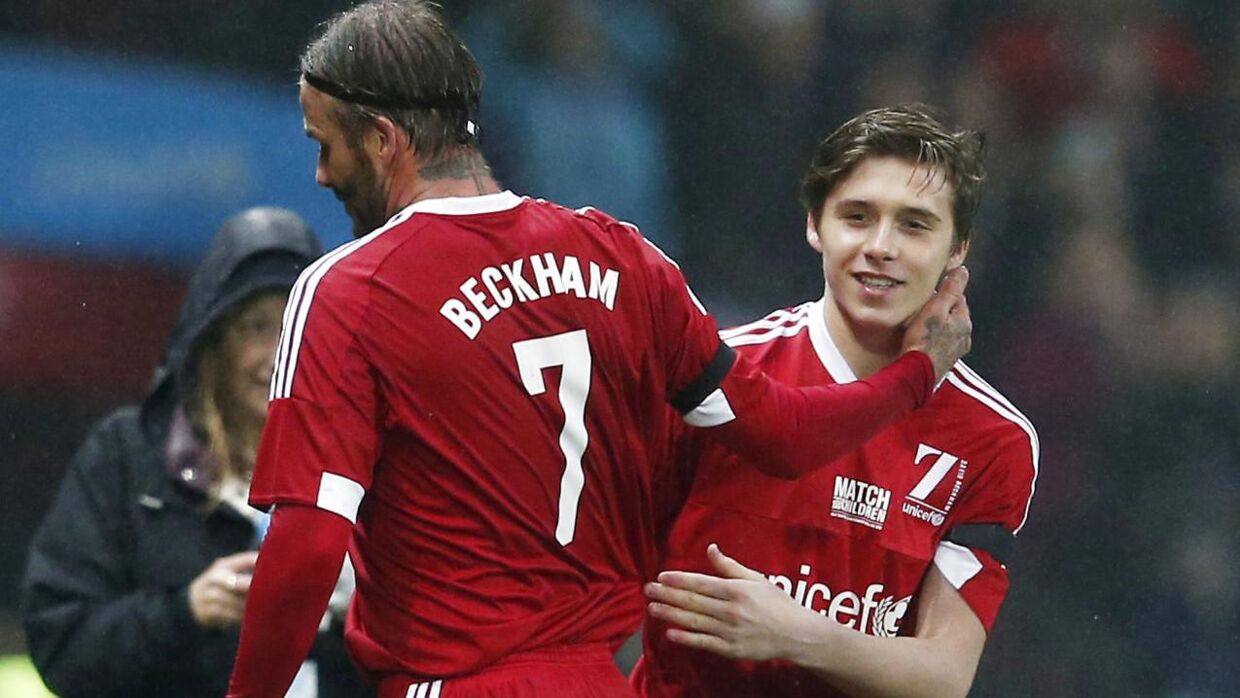 David Beckham og sønnen Brooklyn