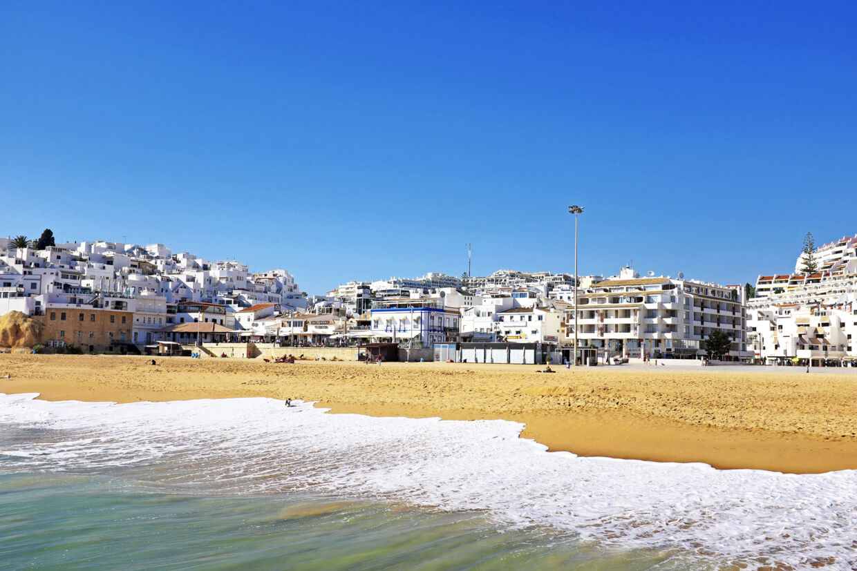 Albufeira på Algarvekysten i Portugal. 