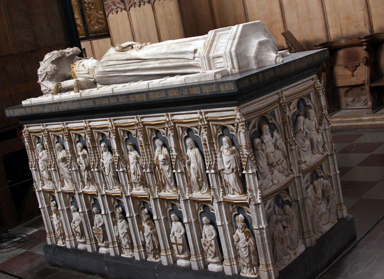 Dronning Margrete 1.s sarkofag er en af de mest udsmykkede.