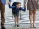 Hans Kongelige Højhed Prins Christian  på vej til sin første 