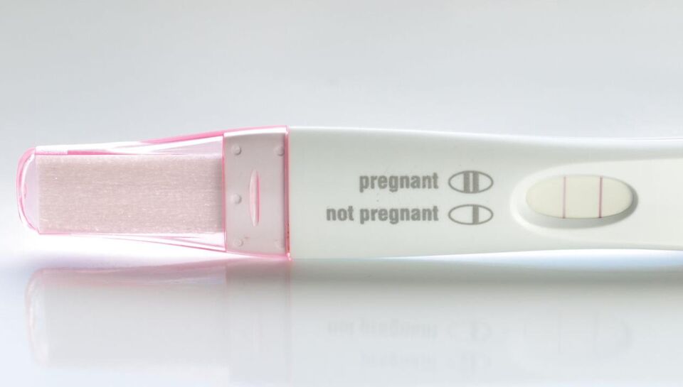 Streg graviditetstest hvid på Svag streg